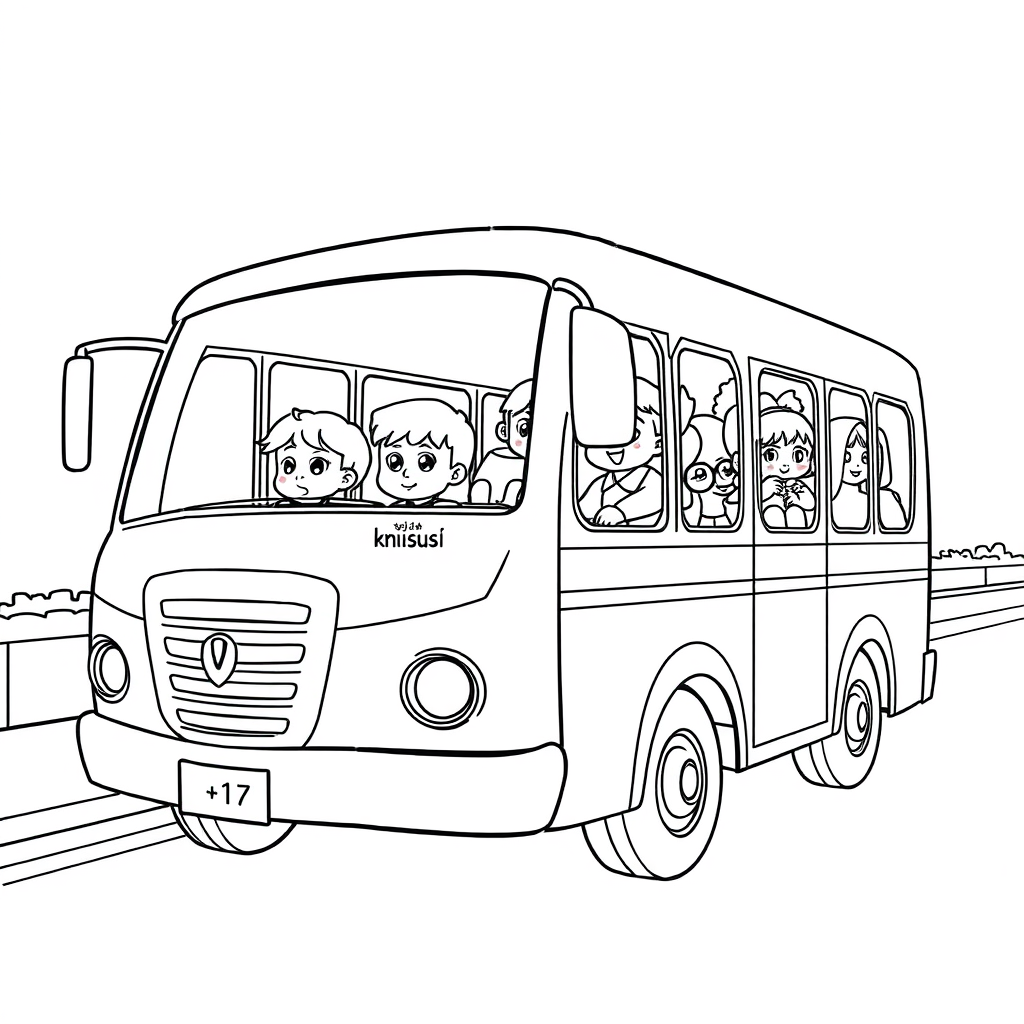 Ônibus Escolar com Crianças