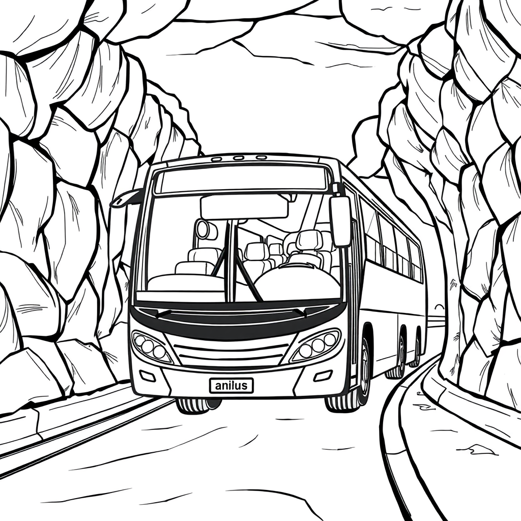 Ônibus Passando por um Túnel