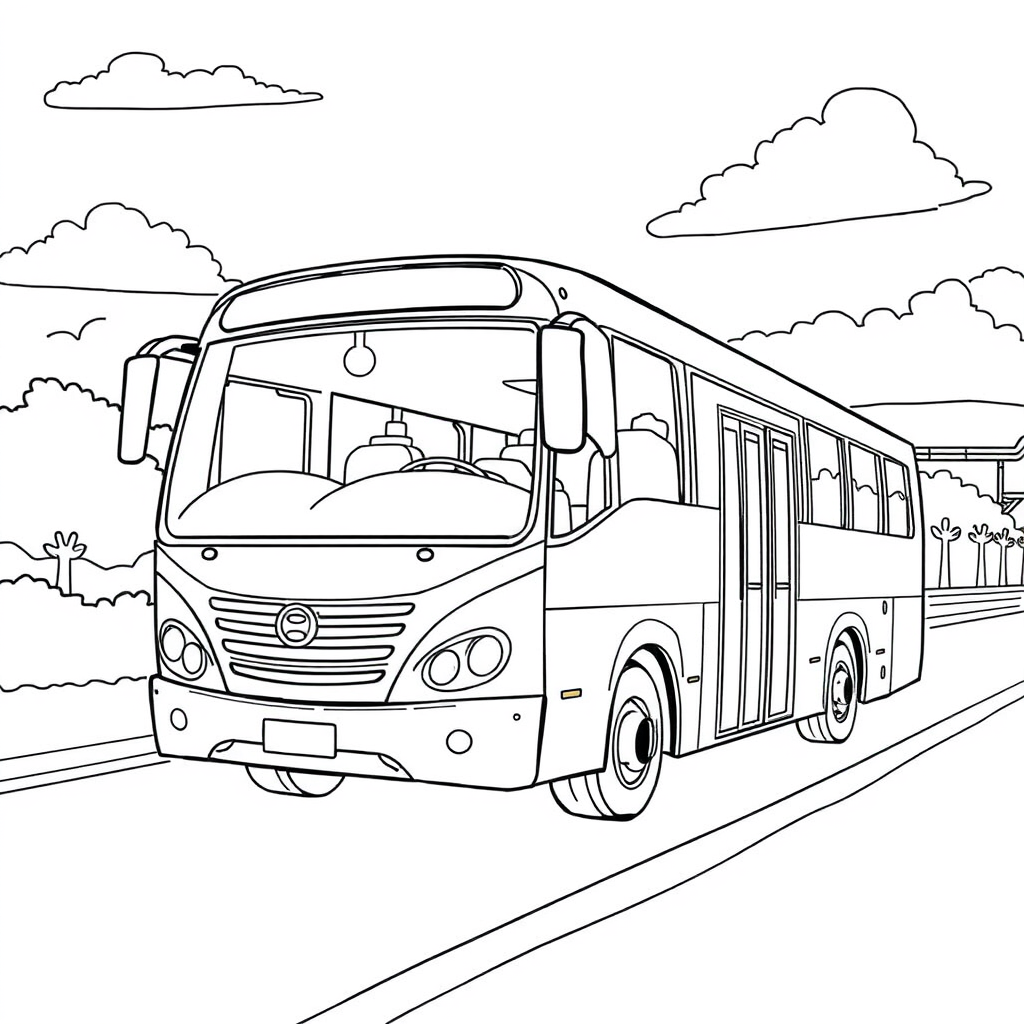Ônibus Rodoviário em uma Rodovia