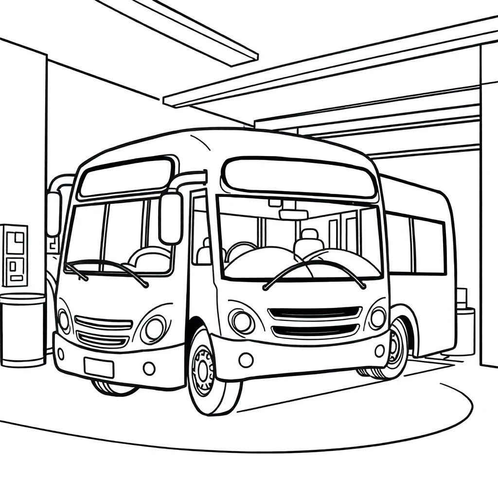 Ônibus Saindo da Garagem