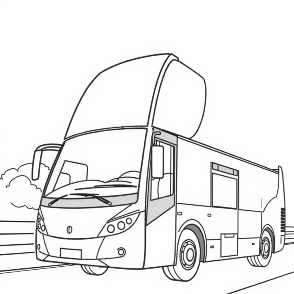 Ônibus Visto de Perfil