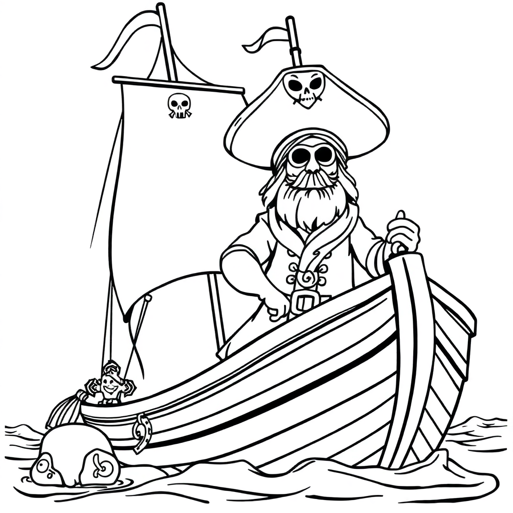 Navio Pirata em Busca do Tesouro