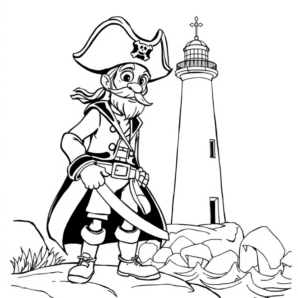 Pirata Perto de um Farol
