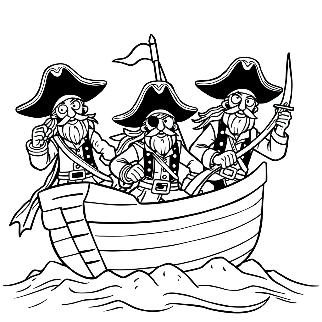 Piratas Desembarcando em uma Ilha