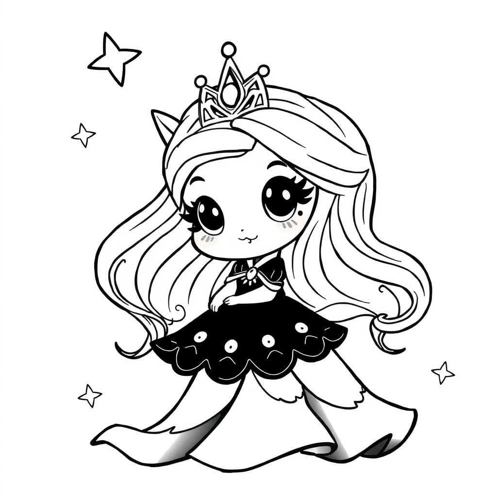 Princesa Kawaii com Varinha Mágica