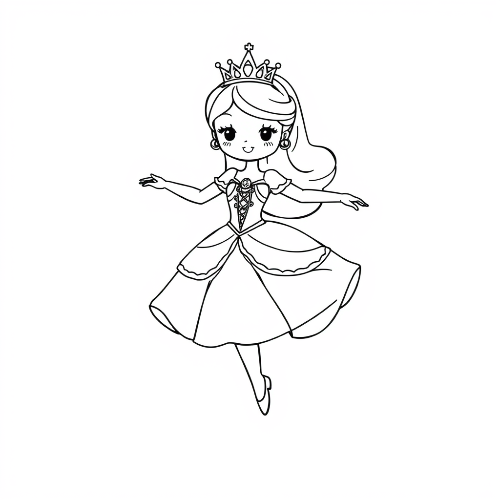Princesa Kawaii em um Balanço