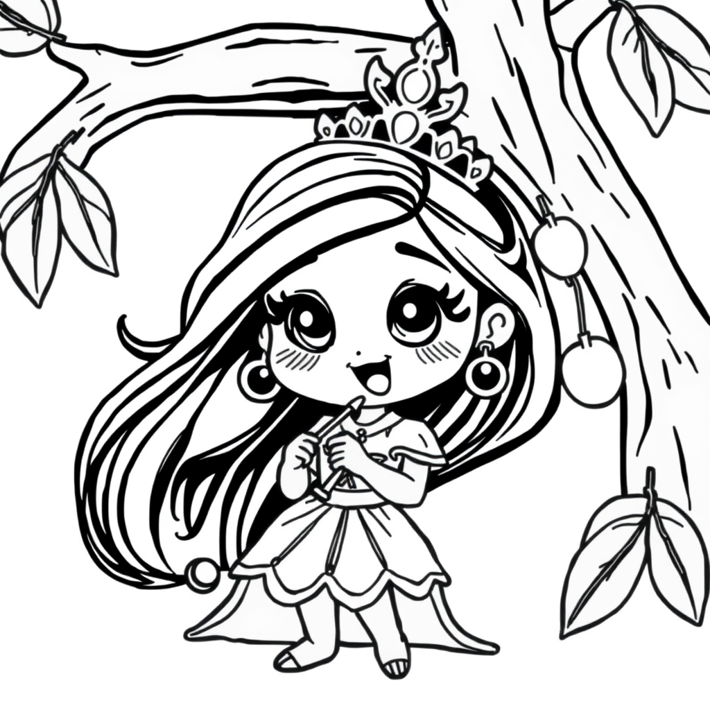 Princesa Kawaii Tomando Chá
