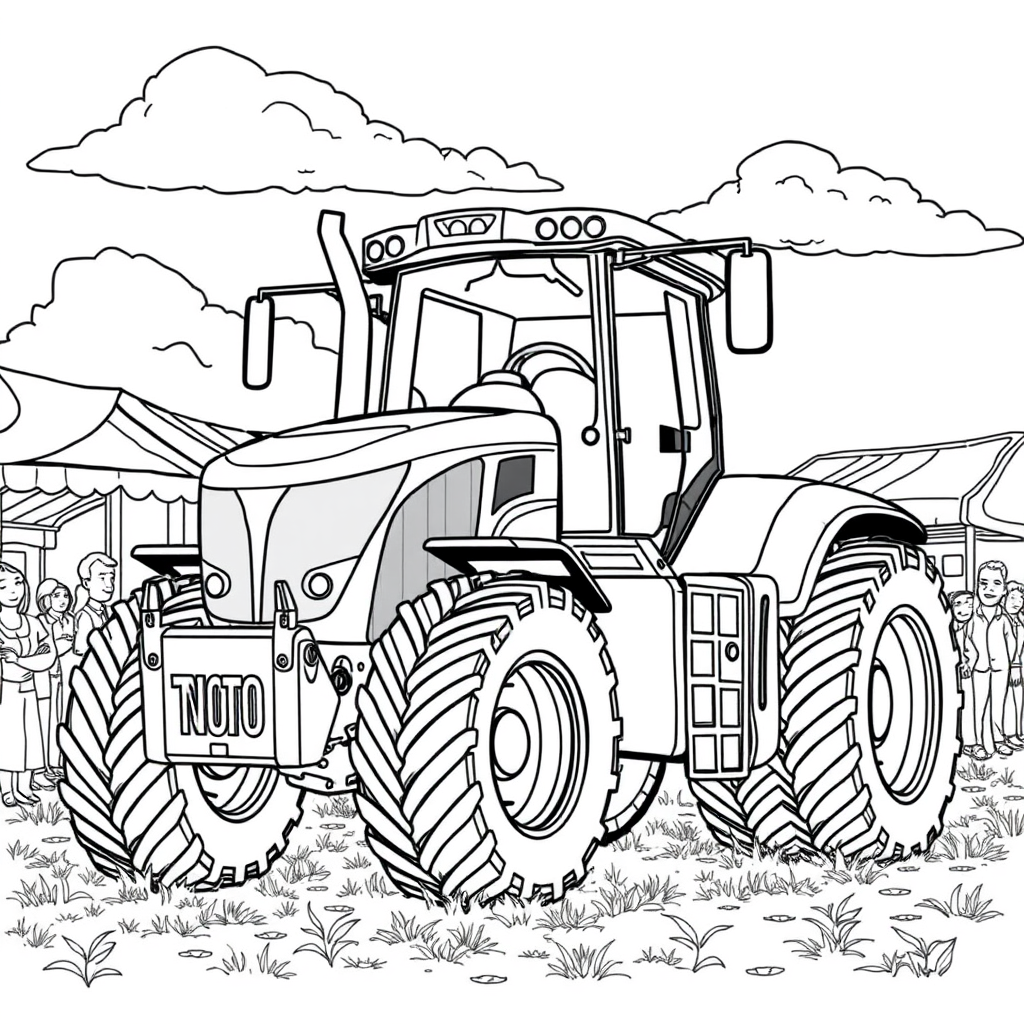 Trator Gigante em uma Feira Agrícola