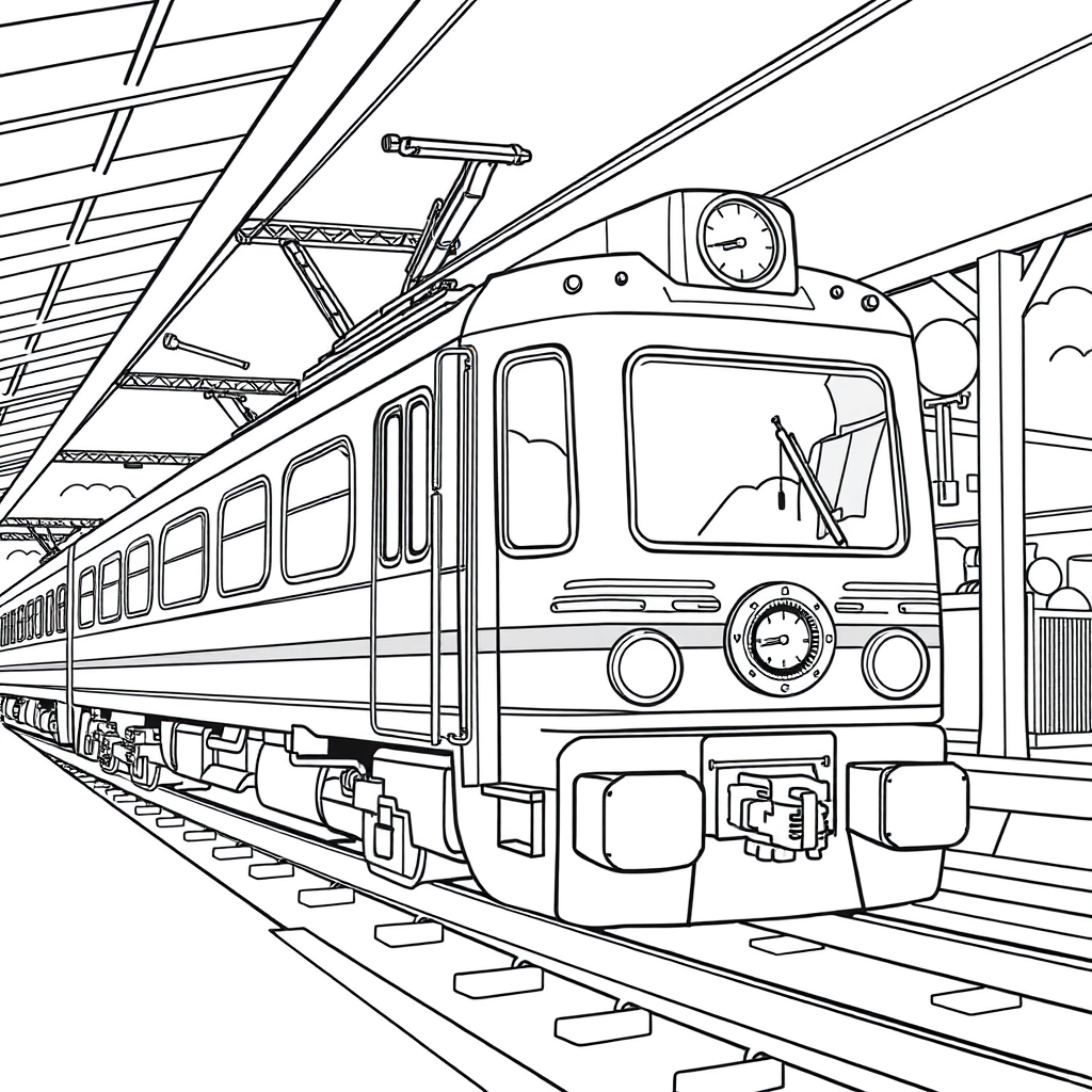Estação Ferroviária com Trem