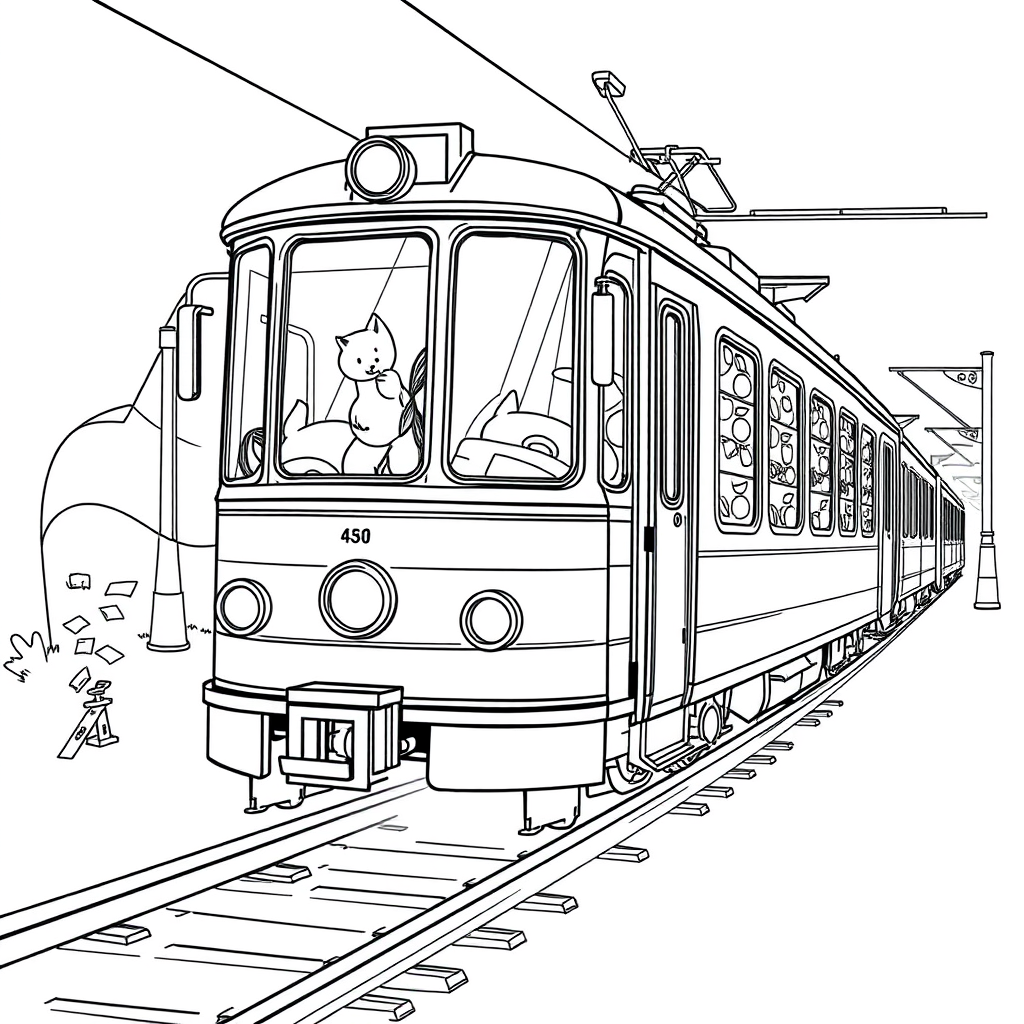 Trem com Vários Vagões