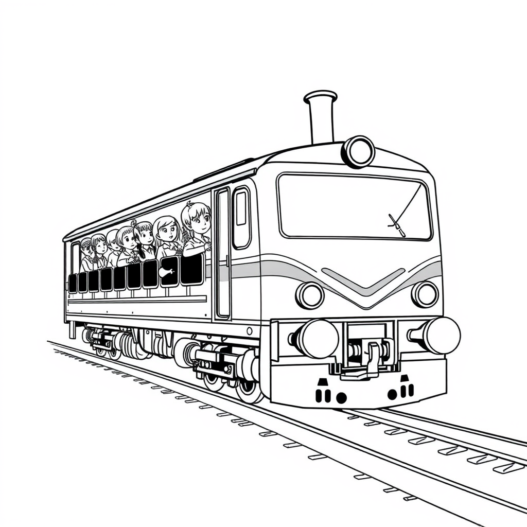 Trem de Passageiros em uma Viagem