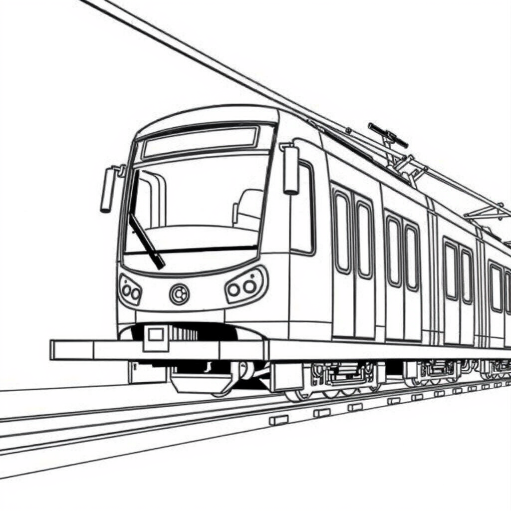 Trem Moderno em uma Plataforma