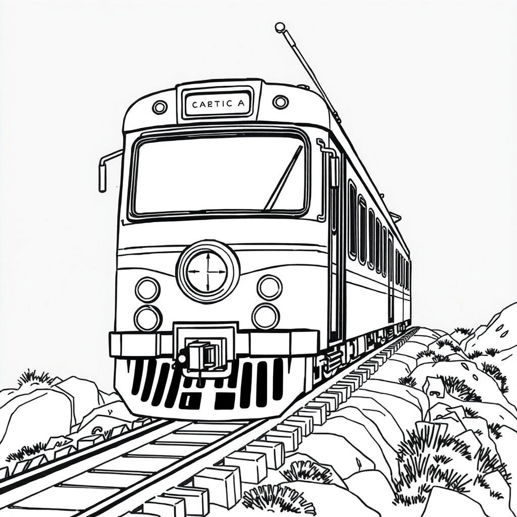 Trem Passando pelas Montanhas