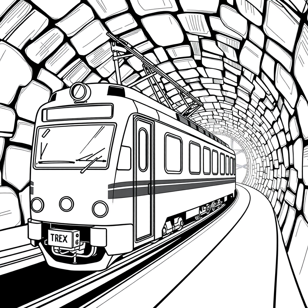 Trem Passando por um Túnel
