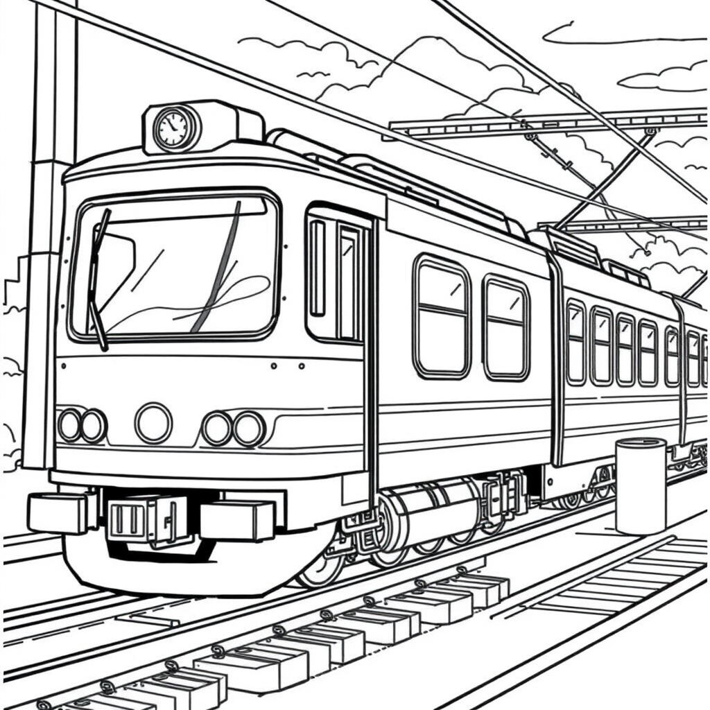 Trem Passando por uma Passagem de Nível