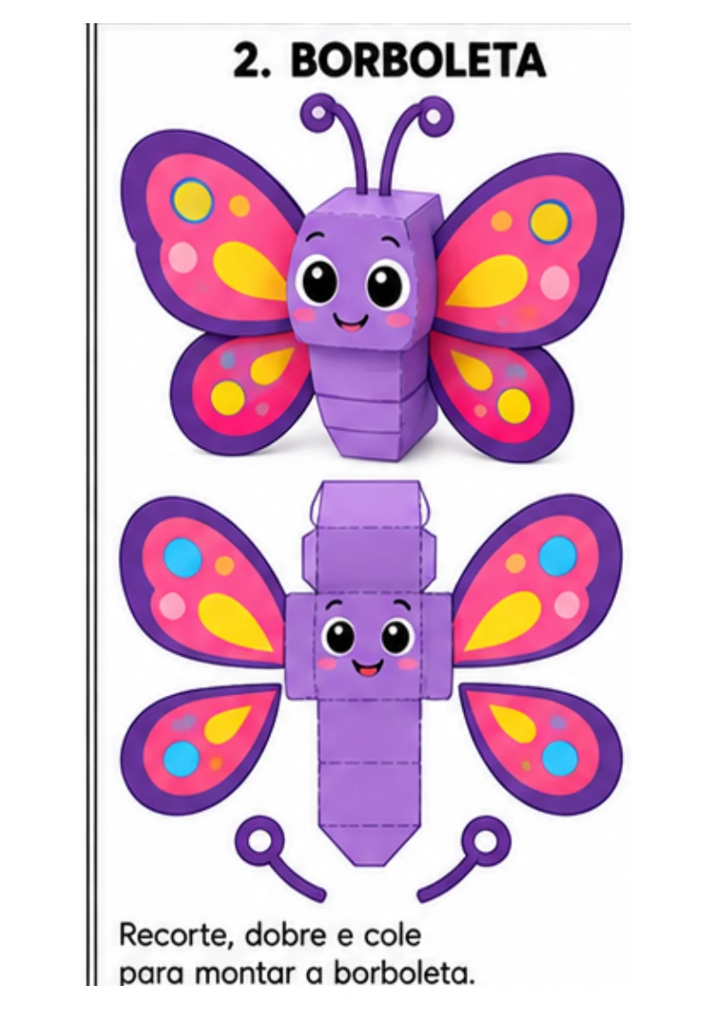 Borboleta 3D para imprimir e montar