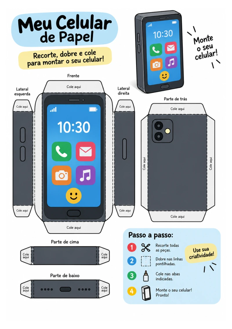 Celular 3D para imprimir e montar