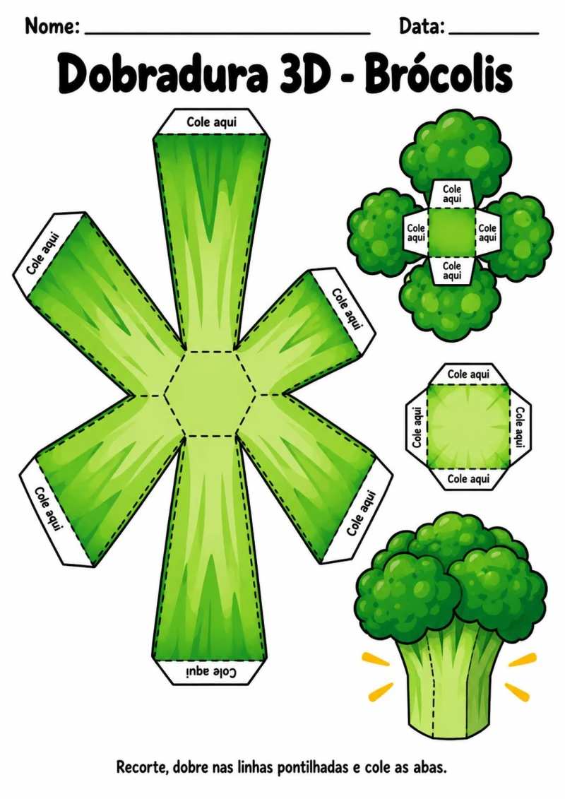 Vegetais 3D para imprimir e montar